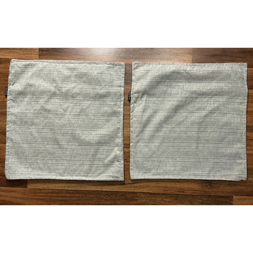 2 Dwell Studio Gray Zip Closure Pillow Throws